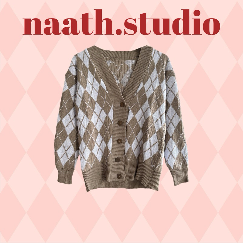 cardigan motif ketupat