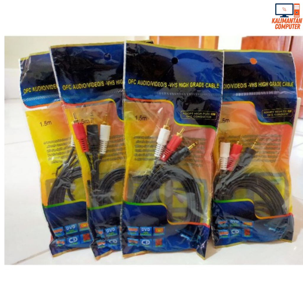 KABEL AUX KONVENTER 2IN1 AV OFC AUDIO/VIDEO/S-VHS HIGH GRADE CABLE 1,5M