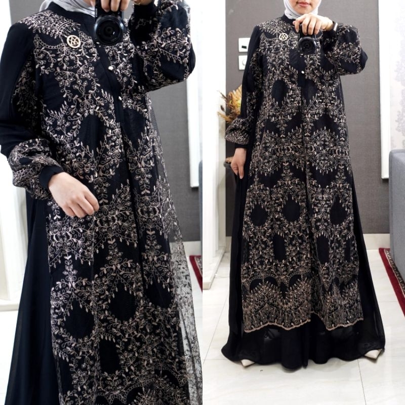 KALIA DRESS / GAMIS PESTA WANITA / DRESS LEBARAN MEWAH ORI BY AMORI