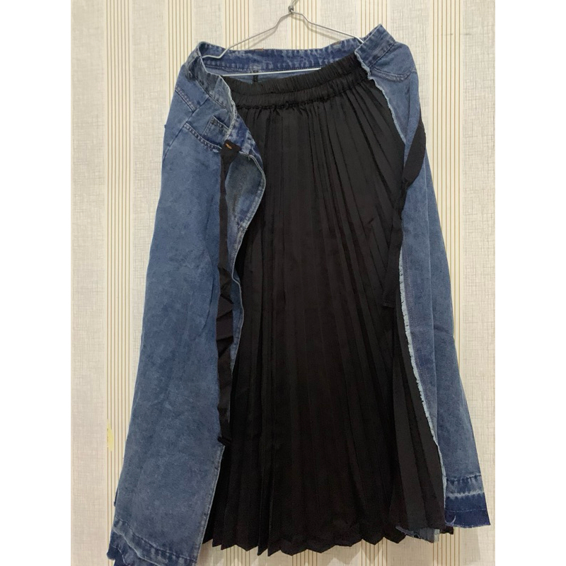 NEW ROK NAGITA / ROK DENIM - HITAM