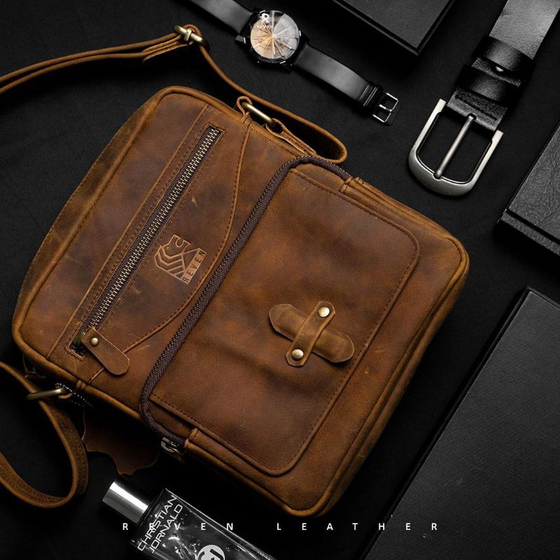 [TERBARU] ROVER TAS SELEMPANG PRIA KULIT ASLI BAG - GEN Z CS REVEN LEATHER GOODS [ORI]