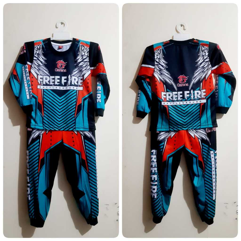 SC COLLECTION / SETELAN ANGEL FF ANAK LAKI LAKI FREE JERSEY 2-10 THN | BAJU ANGEL FREE FIRE SETELAN 