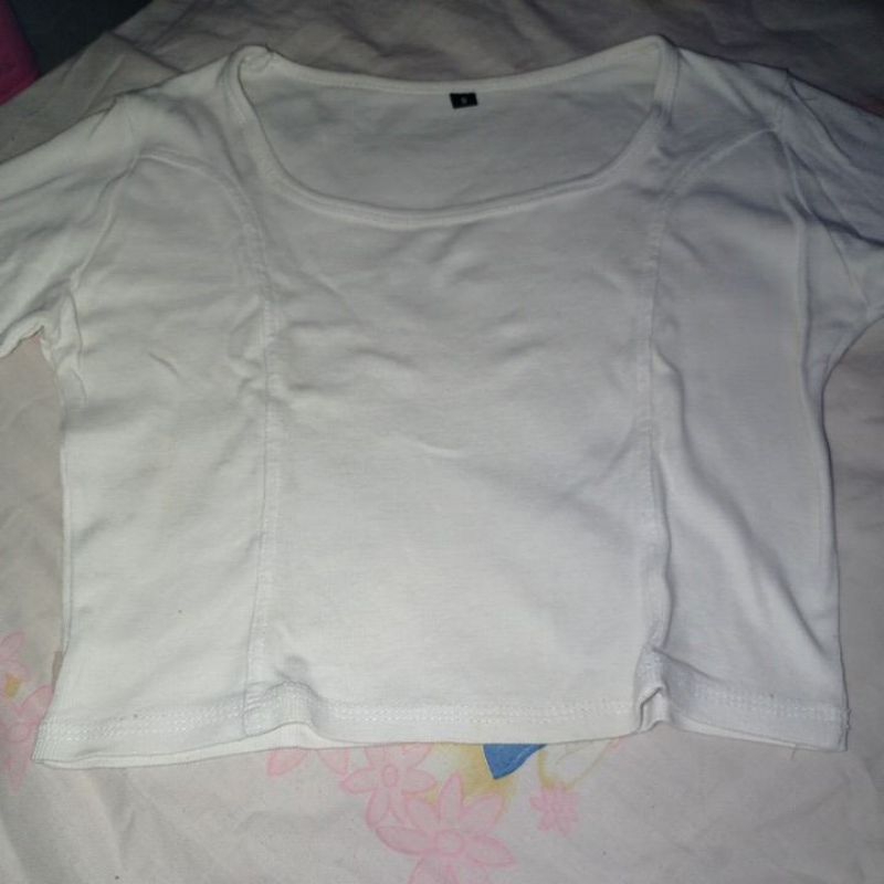 croptop longsleeve y2k putih