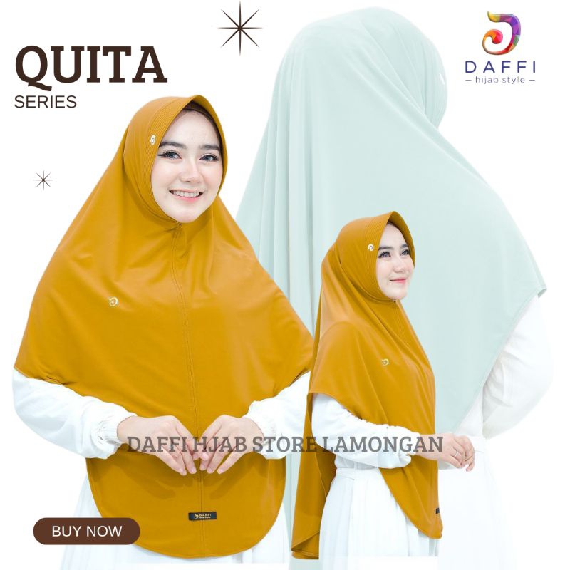 Quita Daffi Hijab Terbaru Ori Jilbab Instan Jumbo Jersey Premium Pet Antem
