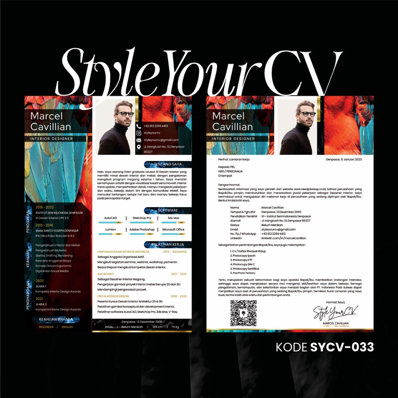 

BELI 1 CV & Surat Lamaran Digital KODE SYCV-033
