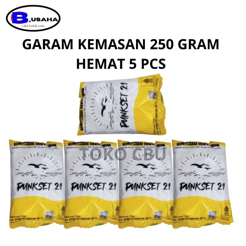 

Garam murah kemasan besar isi 250gram produk asli indonesia
