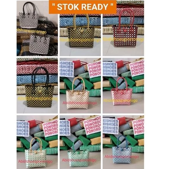

Ready tas souvenir anyaman plastik kaca 9x20 random