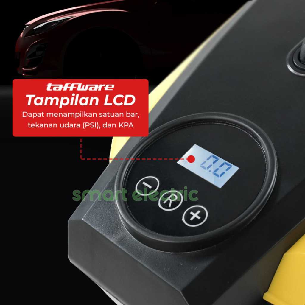 Disc Taffware Inflator Pompa Elektrik Ban Mobil 50 Psi Tekanan Angin Kendaraan