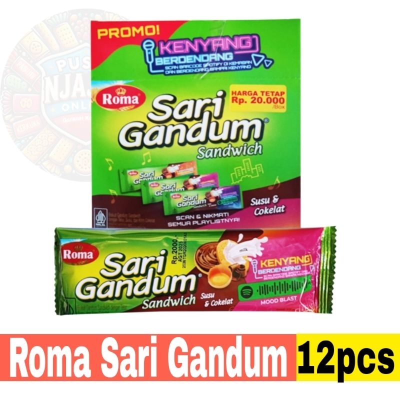 

Roma Sari Gandum Susu Cokelat Box isi 12pcs