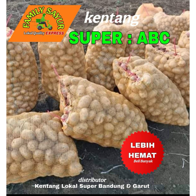 

Kentang Super ABC 1kg Fresh Bisa COD