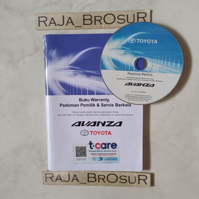 Buku warranty, pedoman pemilik & servis berkala + CD VCD/Manual Book Toyota Avanza Veloz 2021-Sekara