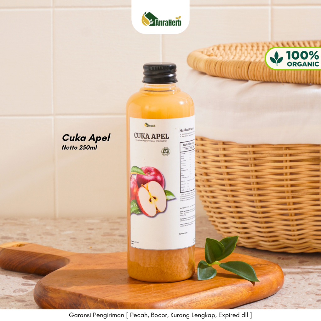 

AnraHerb Cuka Apel 250ml With Mother Murni | Fermentasi Alami Premium untuk Detox & Imun Tubuh