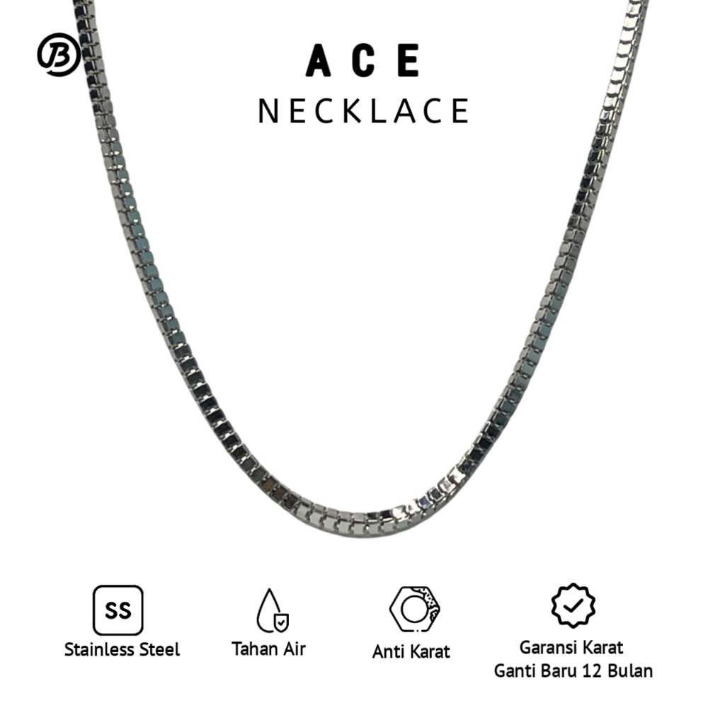Binkz Jewelry - Ace Necklace - Kalung Titanium Milano Anti Karat Tidak Luntur Pria Wanita