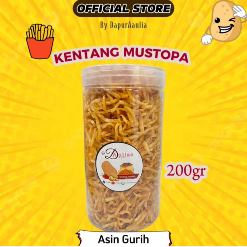 

Kentang mustofa gurih toples tinggi 1000ml asin gurih enak kriuk halal kualitas premium