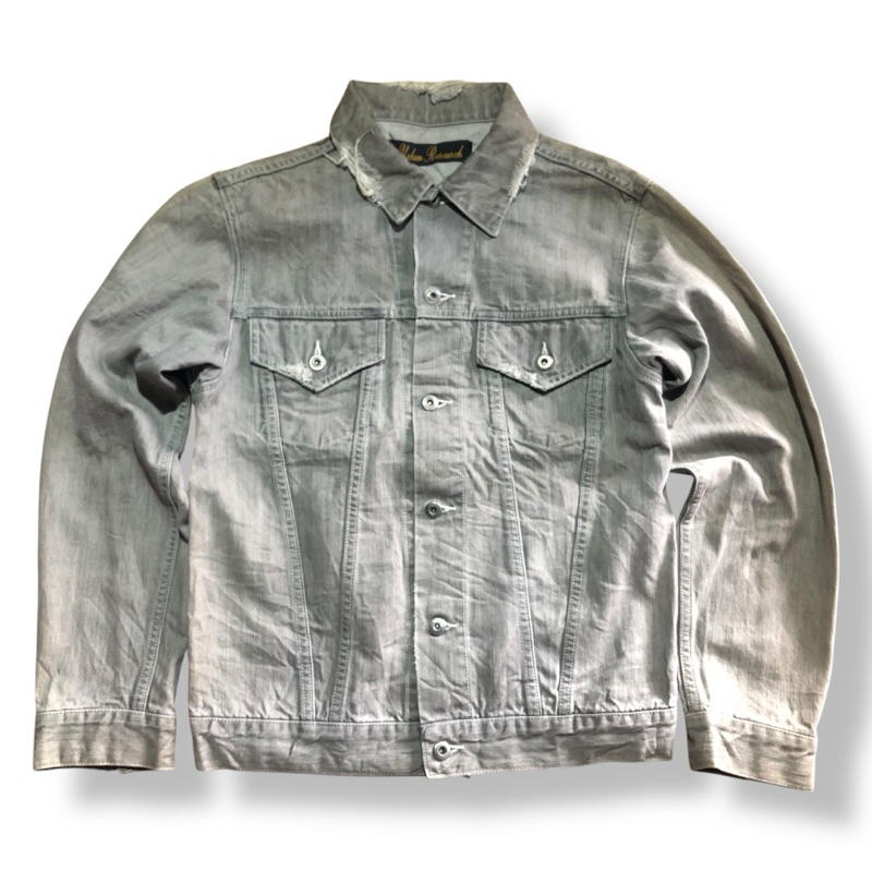 Urban Research Destroyed Neck Denim Jacket Made in Japan