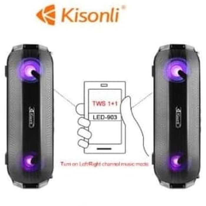 Speaker bluetooth KISONLI LED 903