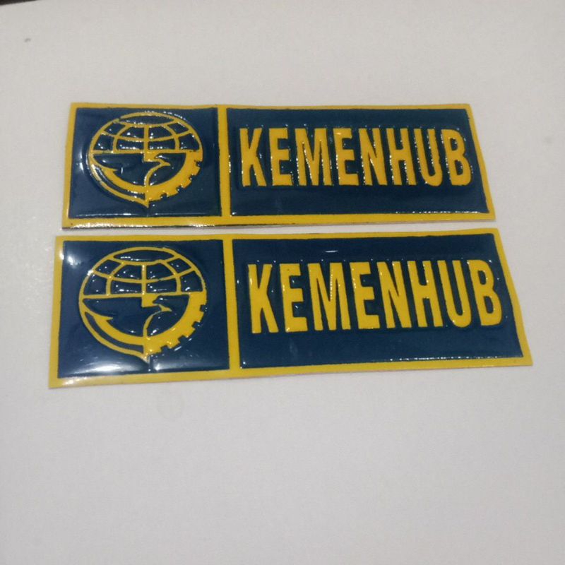 stiker embos plat no KEMENHUB