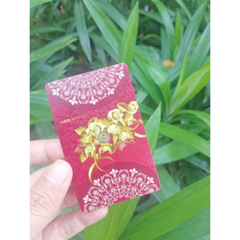 Minigold gift series edisi happy wedding gift, pernikahan samawa gramasi  0,25 gr