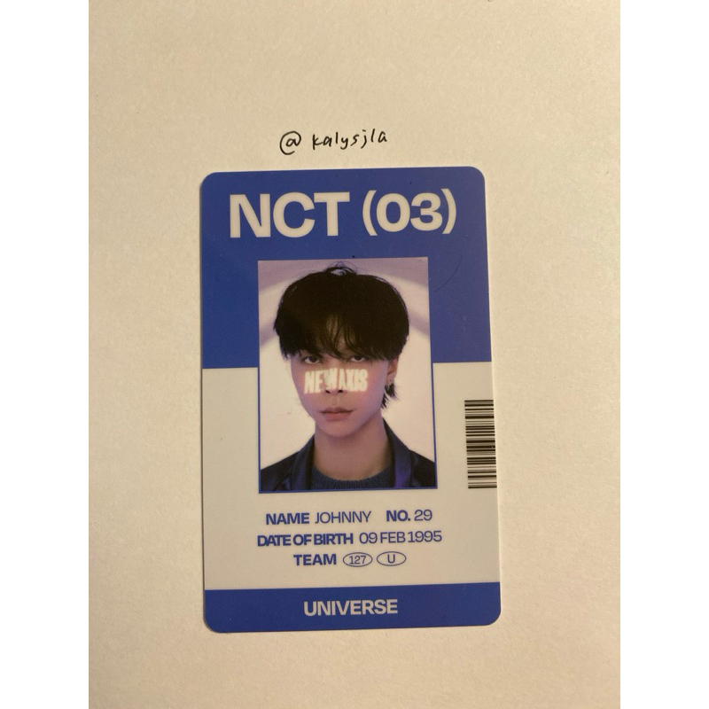 [wts] pc photocard NCT RESONANCE PT. 2 Johnny idcard