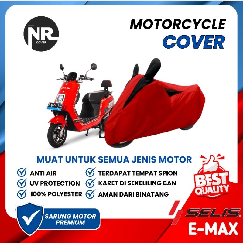 NR Sarung Motor Selis E-Max Cover Motor Selis E-Max Penutup Motor Selis E-Max Waterproof Anti Air Ta