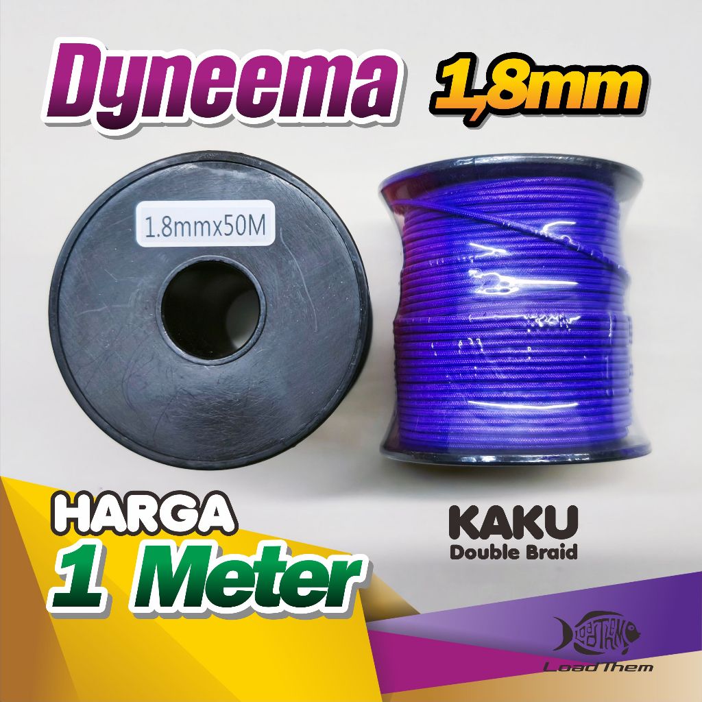 Dyneema 1.8mm KAKU Untuk Spearfishing kualitas Premium  Untuk Tali Shaft, Wishbone, Tali Reel