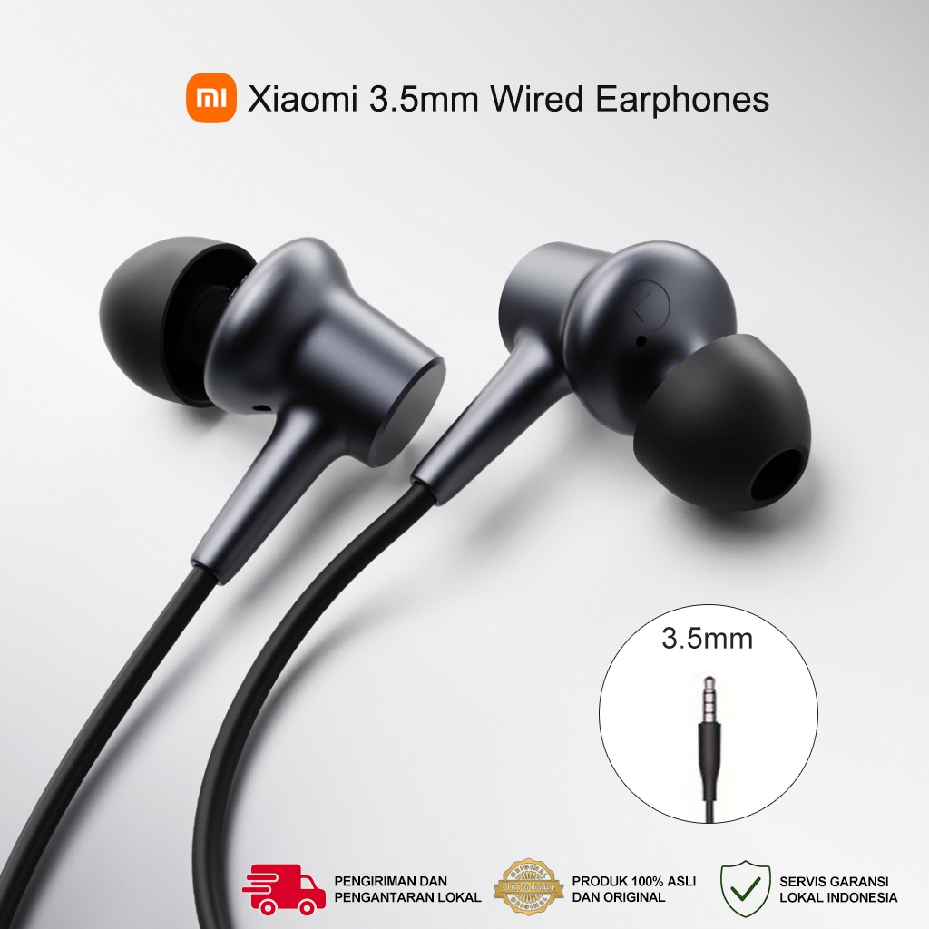 Xiaomi Headset Handsfree Encok Jack 3.5mm Wired Earphone MIC - DDQ02WM
