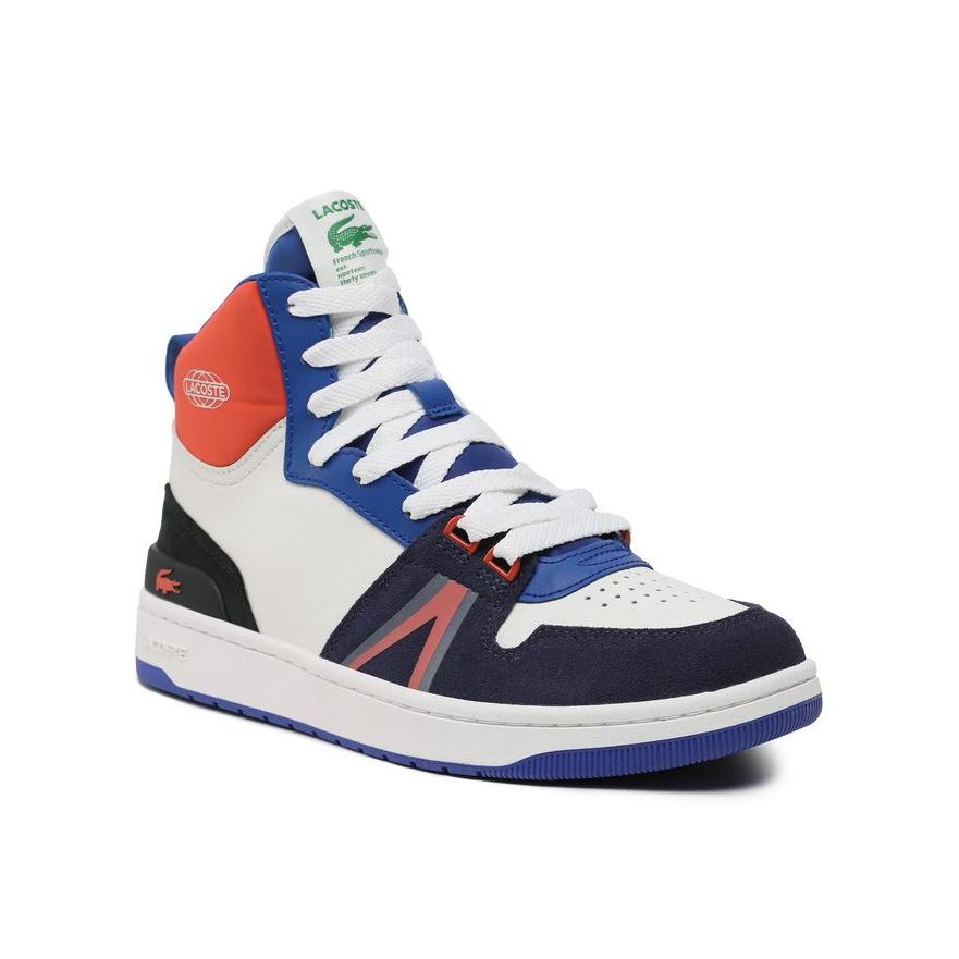 Sepatu Pria Lacoste L001 Mid Leather Colour Block Sneakers Original