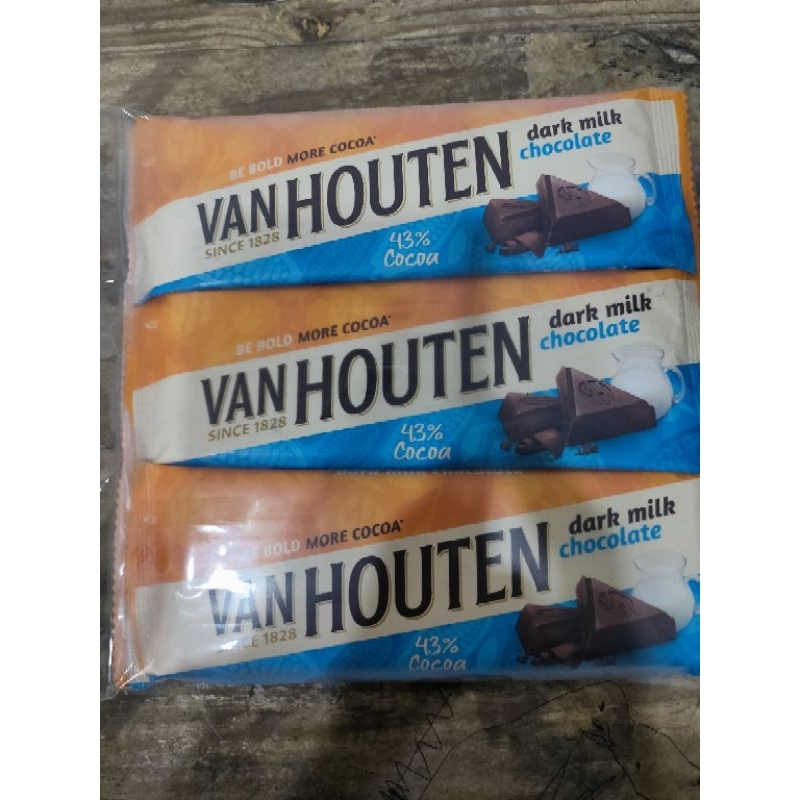 

Van Houten Dark Chocolate 40gram x 10pcs Expired Februari 26
