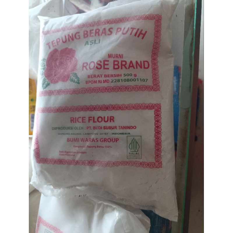 

Tepung beras rose brand 500 gram
