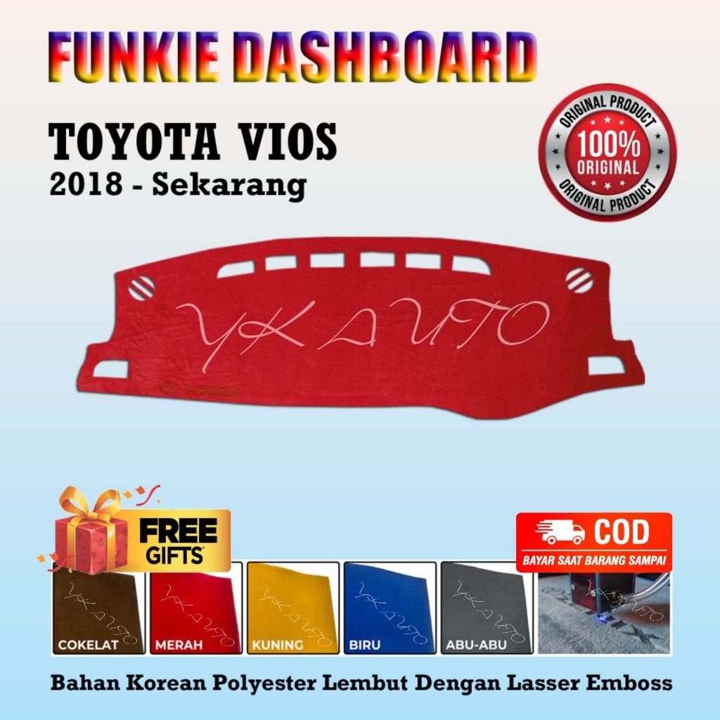 Funkie Dashboard Toyota New Vios Gen4 Cover Dasboard New Vios Gen4 Dasbor Dasbord YK AUTO