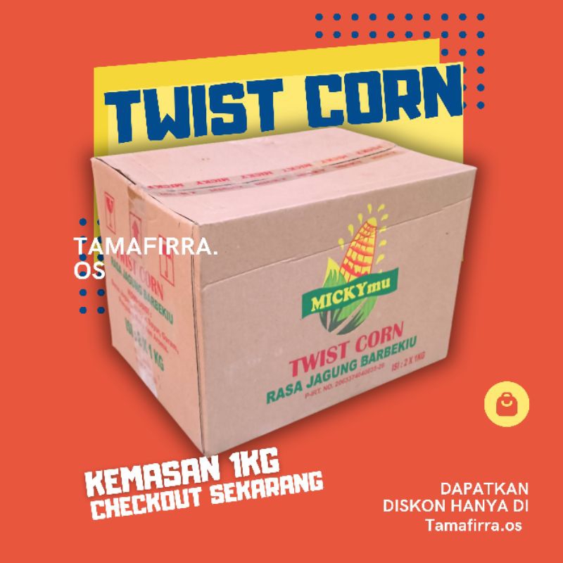 

Twist Corn twistcorn Twisko Micky seperti chitos kemasan 1kg