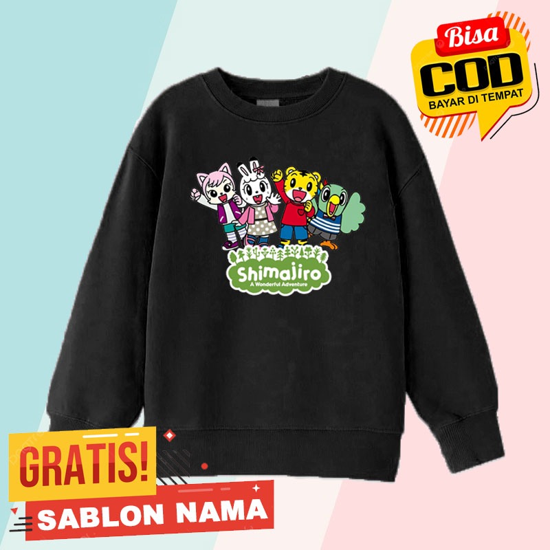 Sweater Anak Shimajiro / Jaket Anak Laki Laki & Perempuan Shimajiro