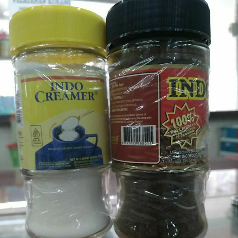 

Indocafe Fine Blend+Creamer/Kopi Instan+Krimer Minuman 50 g dan 100 g