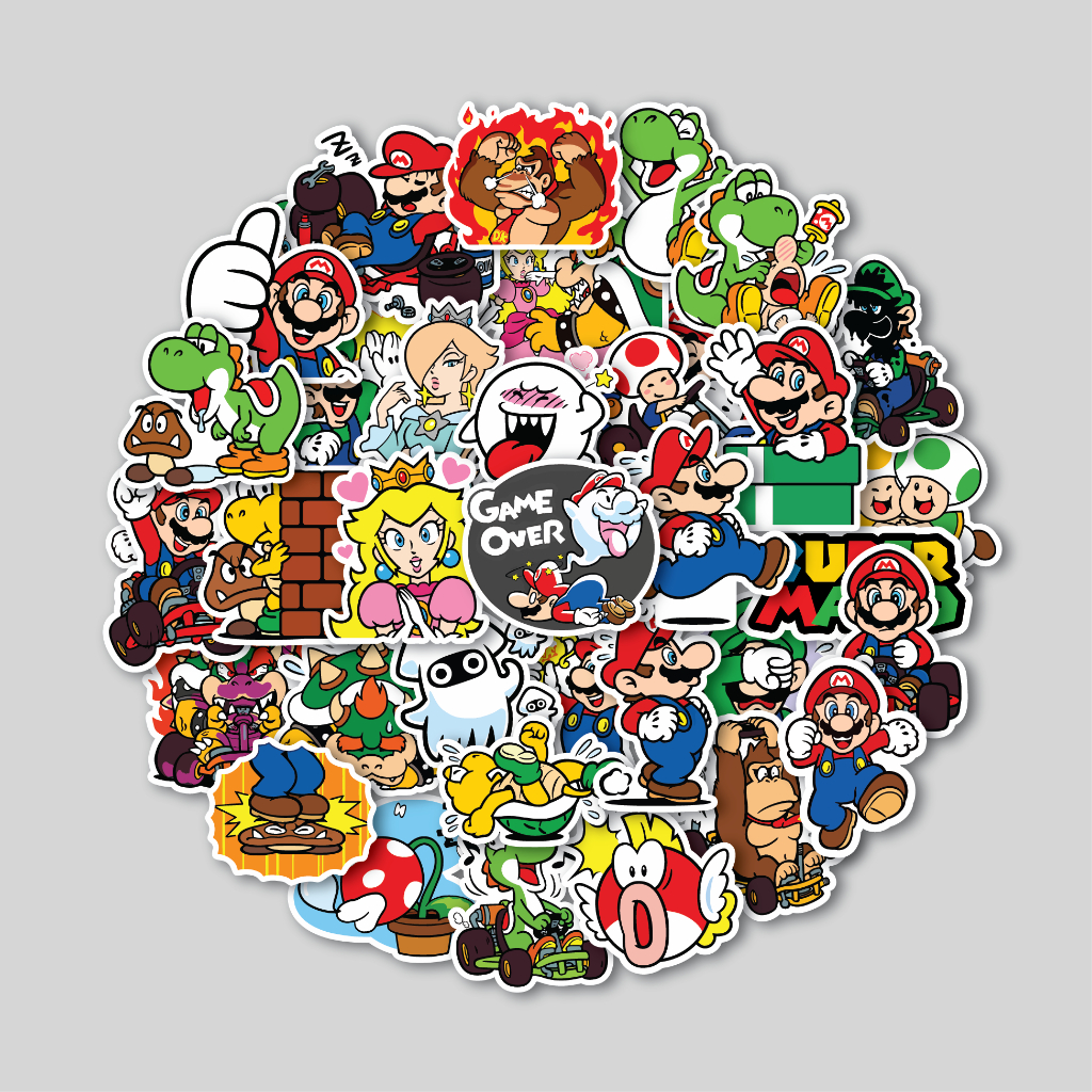 

STICKER PACK SUPER MARIO BROS 2 | STICKER TUMBLR | STIKER LAPTOP KOPER HELM