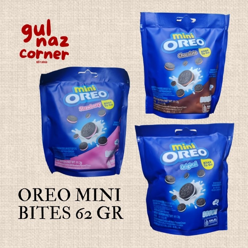 

OREO MINI BITES KEMASAN POUCH 62 GR | CHOCOLATE STRAWBERRY VANILLA