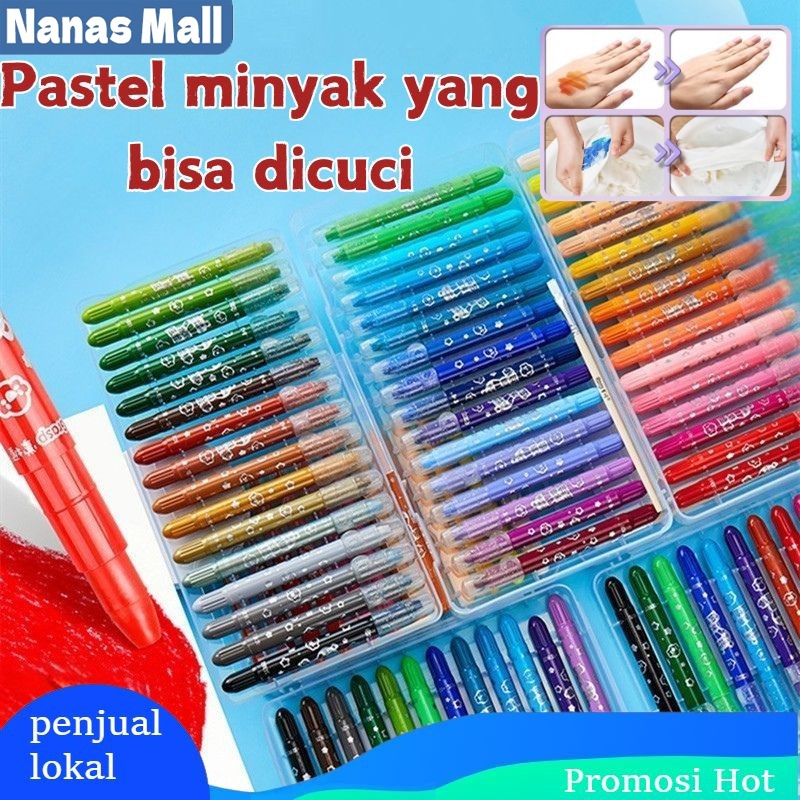 

【Local Delivery】 Grasp Sedang Crayon Original 36/48 Warna Water Soluable Crayon Krayon Mewarnai Perlengkapan sekolah anak-anak