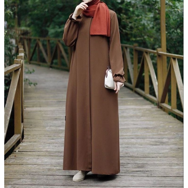 Gamis Wanita Abaya Khaifa Gamis Polos Hitam Wanita Bahan Wolfis Luxsury Premium Gamis Ootd Cantik Si