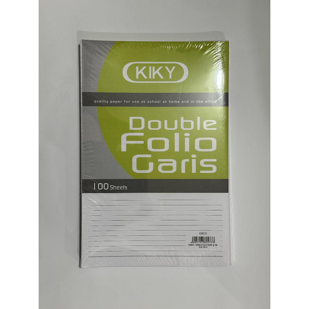

[1 Bks] Kertas Double Folio Bergaris Kiky 100 Lembar
