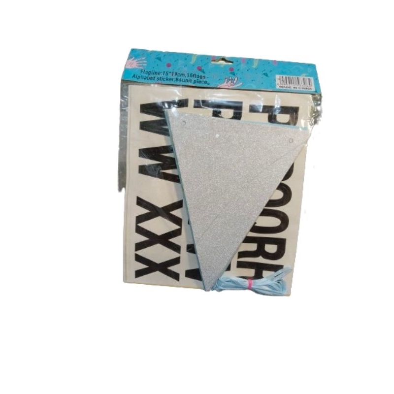 DIY BANNER WITH LETTER STICKER