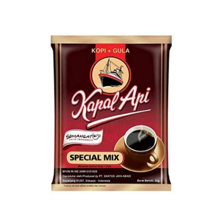 

Kapal Api Special Mix / Kopi Plus Gula / Kopi Hitam 1 Renceng Isi 10 PCS