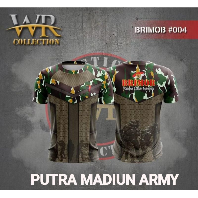 Baju Kaos Tactical Loreng Brimob / Kaos Loreng Brimob Lengan Pendek
