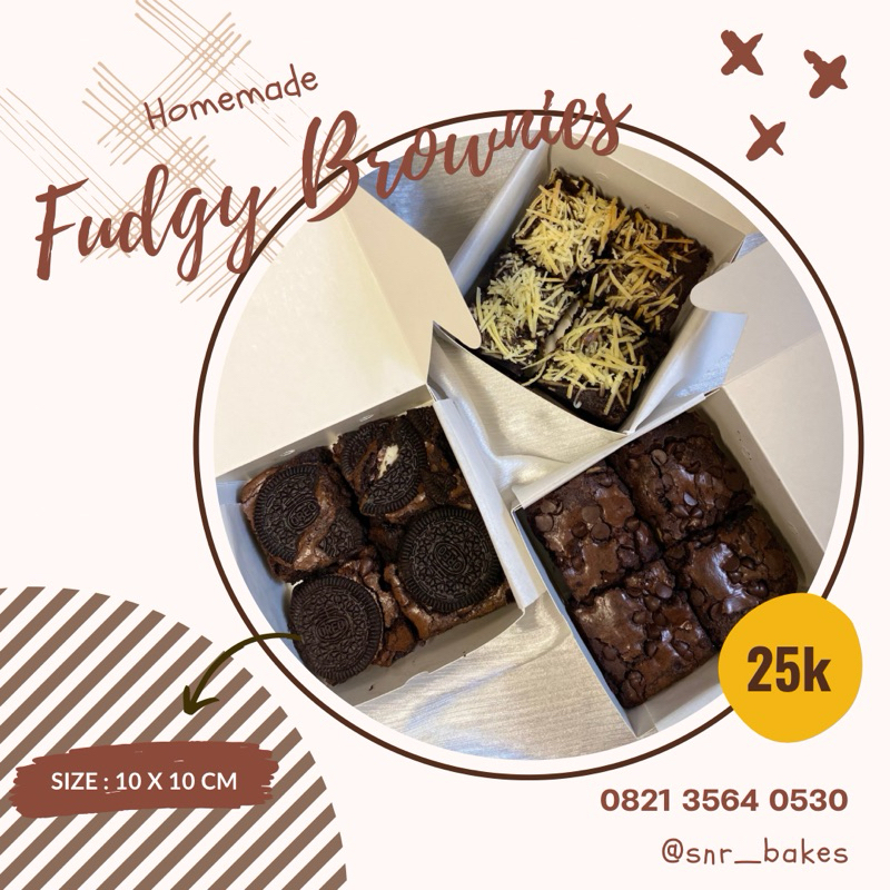 

( MAX DIKIRIM H+ 1 ) FUDGY BROWNIES/ BROWNIES/ HOMEMADE BROWNIES