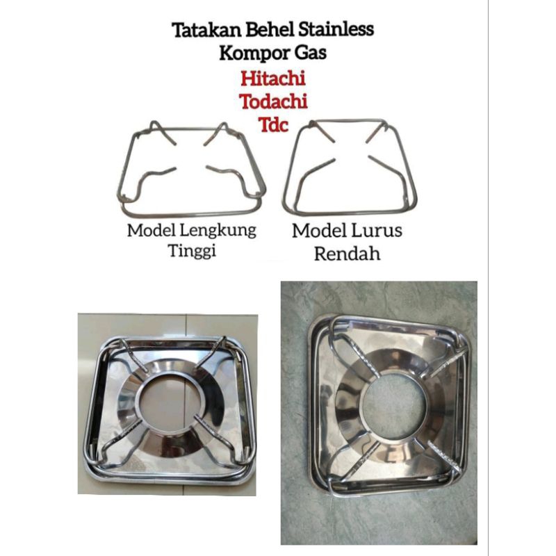 Tatakan Behel Piringan Nampan Stainless Kompor Gas Hitachi Todachi TDC