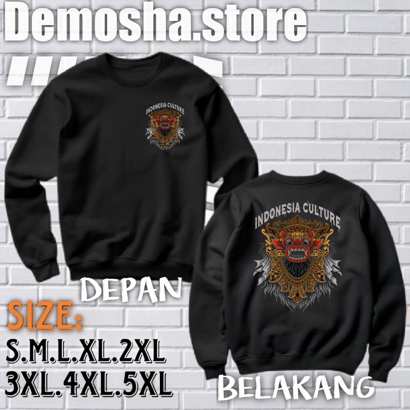 Jacket SWEATER CREWNECK Indonesia Culture Barong|KEREN KEKINIAN