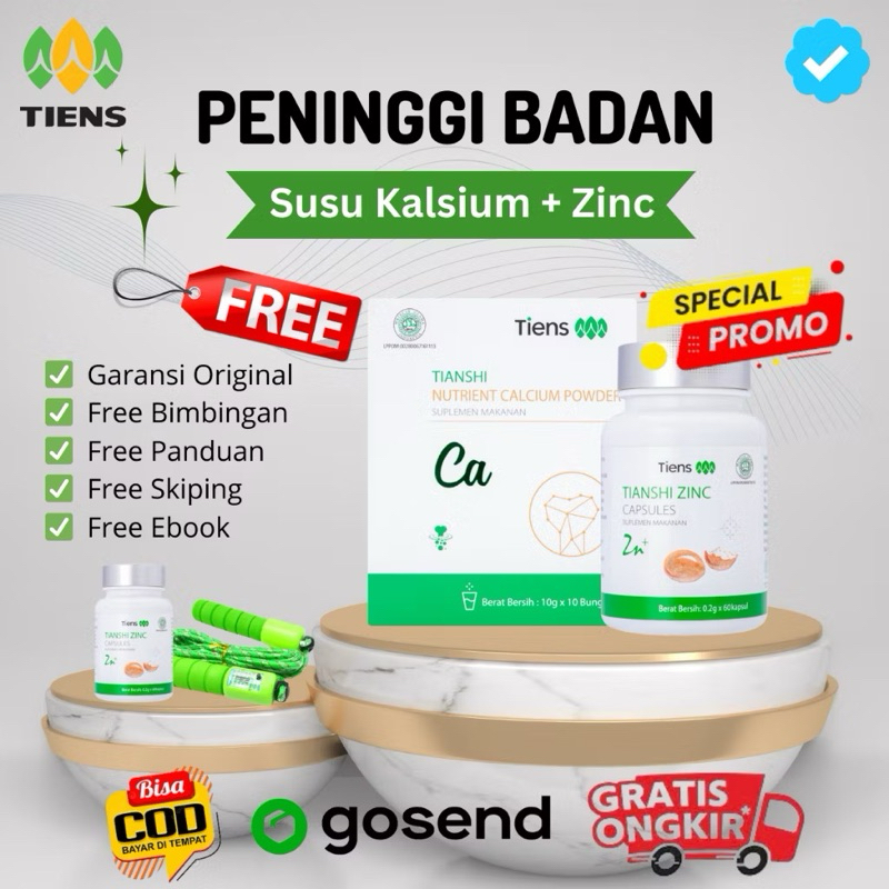 

Peninggi badan Tiens Paket susu Nutrient Calcium Powder Nhcp dan Zink Kapsul