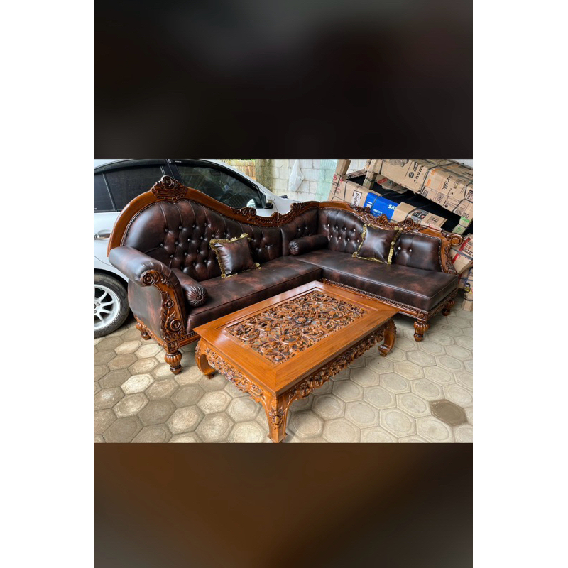 kursi tamu sofa sudut jati kursi ruang tamu sofa sudut kayu jati kursi tamu sudut jati