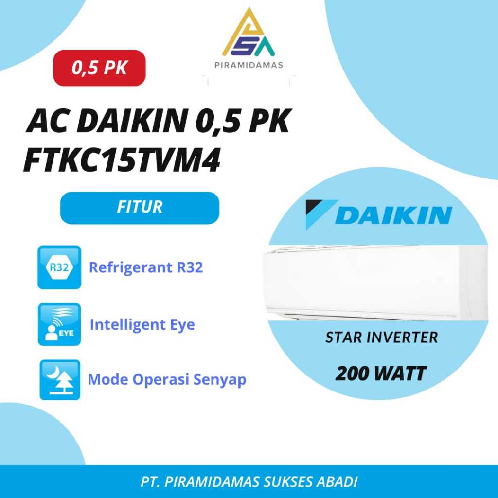 AC DAIKIN 0,5 PK FTKC15TVM4 STAR INVERTER