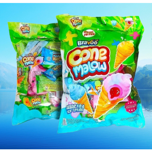 

Bravoo Conemalow Marshmallow Bentuk Es Krim 1 Bungkus 20 Pcs