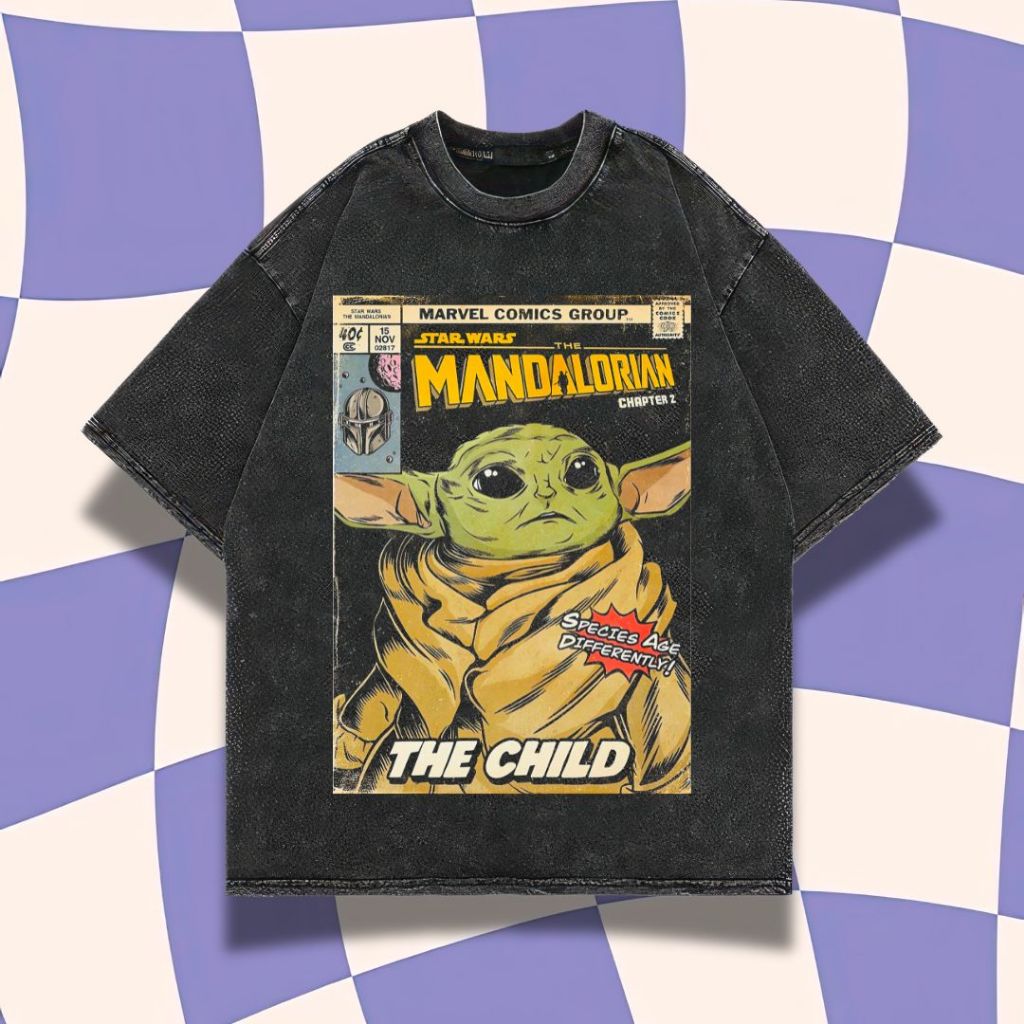 Purple Haze "Star Wars" Oversized T-Shirt | Stone Wash | Kaos Oversize | Atasan