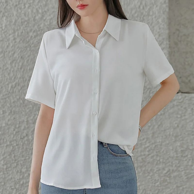Atasan Lengan Pendek Wanita Kemeja Wanita Lengan Pendek Kemeja Basik Wanita Kemeja Pendek